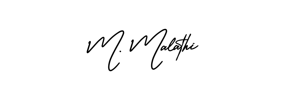 Make a beautiful signature design for name M. Malathi. Use this online signature maker to create a handwritten signature for free. M. Malathi signature style 3 images and pictures png