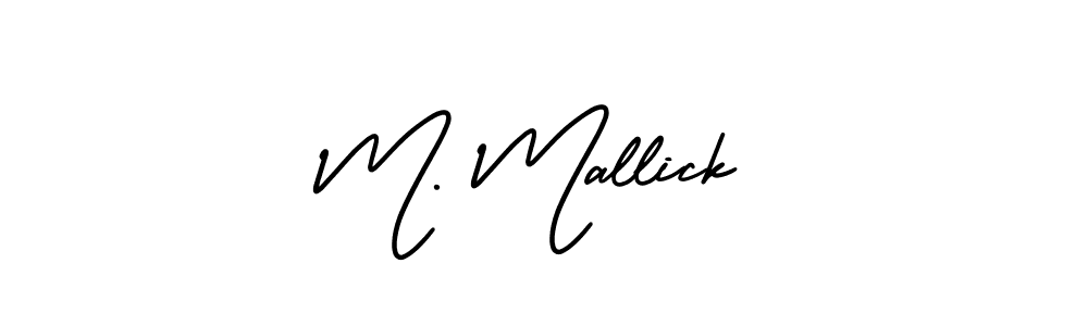 The best way (AmerikaSignatureDemo-Regular) to make a short signature is to pick only two or three words in your name. The name M. Mallick include a total of six letters. For converting this name. M. Mallick signature style 3 images and pictures png