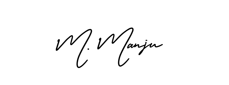 Check out images of Autograph of M. Manju name. Actor M. Manju Signature Style. AmerikaSignatureDemo-Regular is a professional sign style online. M. Manju signature style 3 images and pictures png