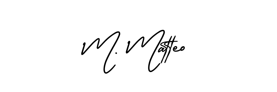 M. Matteo stylish signature style. Best Handwritten Sign (AmerikaSignatureDemo-Regular) for my name. Handwritten Signature Collection Ideas for my name M. Matteo. M. Matteo signature style 3 images and pictures png