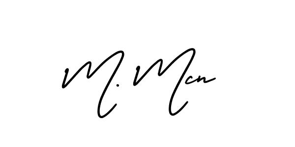 It looks lik you need a new signature style for name M. Mcn. Design unique handwritten (AmerikaSignatureDemo-Regular) signature with our free signature maker in just a few clicks. M. Mcn signature style 3 images and pictures png