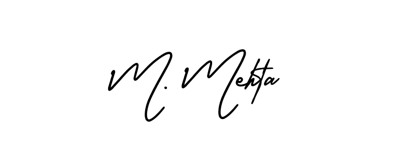 Also You can easily find your signature by using the search form. We will create M. Mehta name handwritten signature images for you free of cost using AmerikaSignatureDemo-Regular sign style. M. Mehta signature style 3 images and pictures png