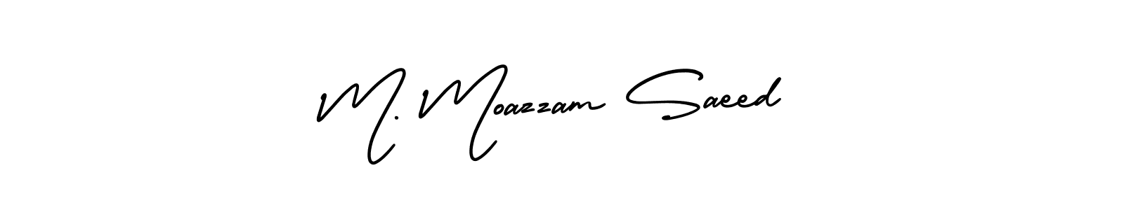 M. Moazzam Saeed stylish signature style. Best Handwritten Sign (AmerikaSignatureDemo-Regular) for my name. Handwritten Signature Collection Ideas for my name M. Moazzam Saeed. M. Moazzam Saeed signature style 3 images and pictures png
