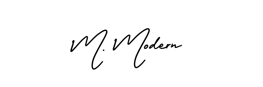 How to Draw M. Modern signature style? AmerikaSignatureDemo-Regular is a latest design signature styles for name M. Modern. M. Modern signature style 3 images and pictures png