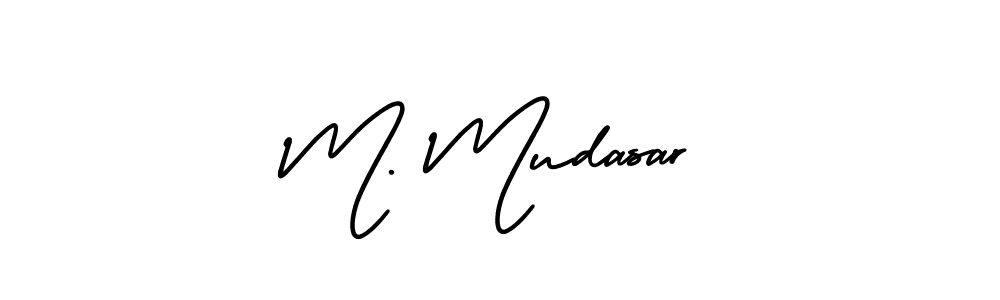 Design your own signature with our free online signature maker. With this signature software, you can create a handwritten (AmerikaSignatureDemo-Regular) signature for name M. Mudasar. M. Mudasar signature style 3 images and pictures png