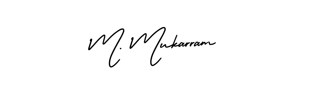 Make a beautiful signature design for name M. Mukarram. With this signature (AmerikaSignatureDemo-Regular) style, you can create a handwritten signature for free. M. Mukarram signature style 3 images and pictures png