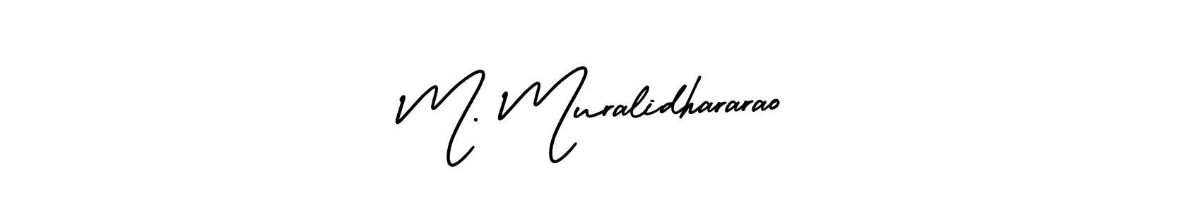 Also we have M. Muralidhararao name is the best signature style. Create professional handwritten signature collection using AmerikaSignatureDemo-Regular autograph style. M. Muralidhararao signature style 3 images and pictures png