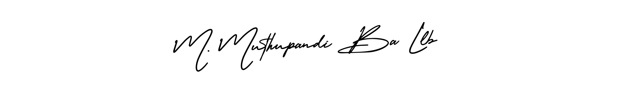 Create a beautiful signature design for name M. Muthupandi Ba Llb. With this signature (AmerikaSignatureDemo-Regular) fonts, you can make a handwritten signature for free. M. Muthupandi Ba Llb signature style 3 images and pictures png