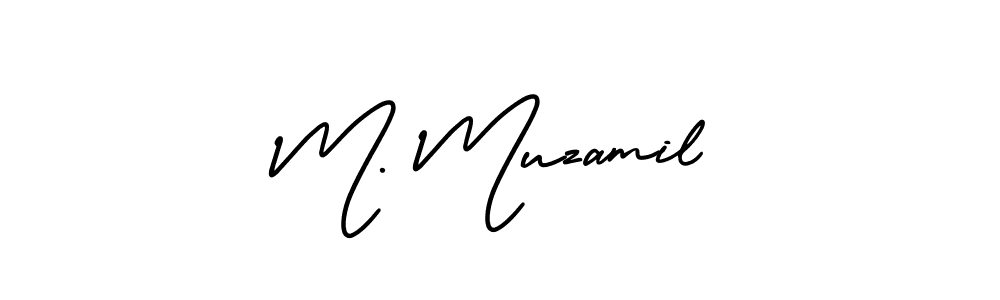 Make a beautiful signature design for name M. Muzamil. With this signature (AmerikaSignatureDemo-Regular) style, you can create a handwritten signature for free. M. Muzamil signature style 3 images and pictures png