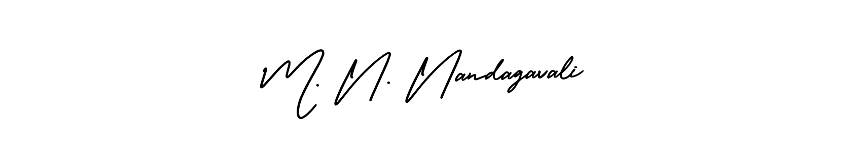 Make a short M. N. Nandagavali signature style. Manage your documents anywhere anytime using AmerikaSignatureDemo-Regular. Create and add eSignatures, submit forms, share and send files easily. M. N. Nandagavali signature style 3 images and pictures png