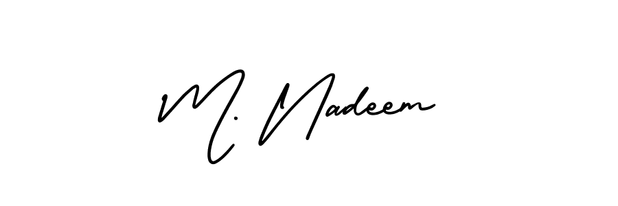 You can use this online signature creator to create a handwritten signature for the name M. Nadeem. This is the best online autograph maker. M. Nadeem signature style 3 images and pictures png