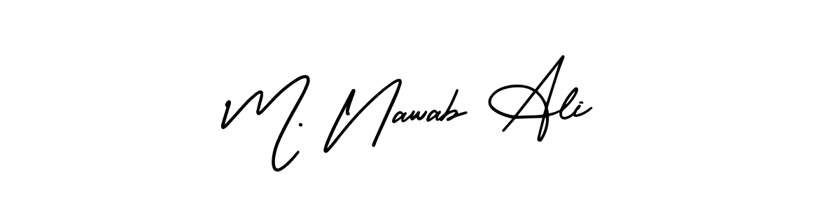 How to Draw M. Nawab Ali signature style? AmerikaSignatureDemo-Regular is a latest design signature styles for name M. Nawab Ali. M. Nawab Ali signature style 3 images and pictures png