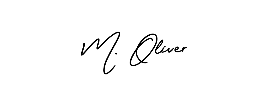 You should practise on your own different ways (AmerikaSignatureDemo-Regular) to write your name (M. Oliver) in signature. don't let someone else do it for you. M. Oliver signature style 3 images and pictures png
