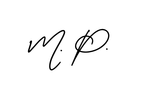 Use a signature maker to create a handwritten signature online. With this signature software, you can design (AmerikaSignatureDemo-Regular) your own signature for name M. P.. M. P. signature style 3 images and pictures png