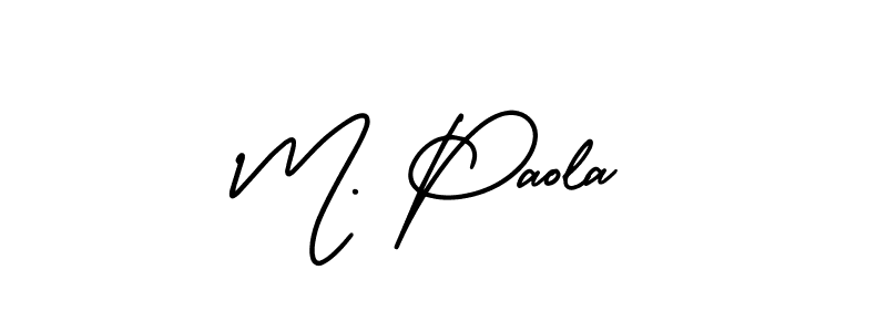 How to Draw M. Paola signature style? AmerikaSignatureDemo-Regular is a latest design signature styles for name M. Paola. M. Paola signature style 3 images and pictures png