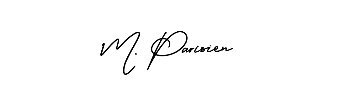 Create a beautiful signature design for name M. Parisien. With this signature (AmerikaSignatureDemo-Regular) fonts, you can make a handwritten signature for free. M. Parisien signature style 3 images and pictures png