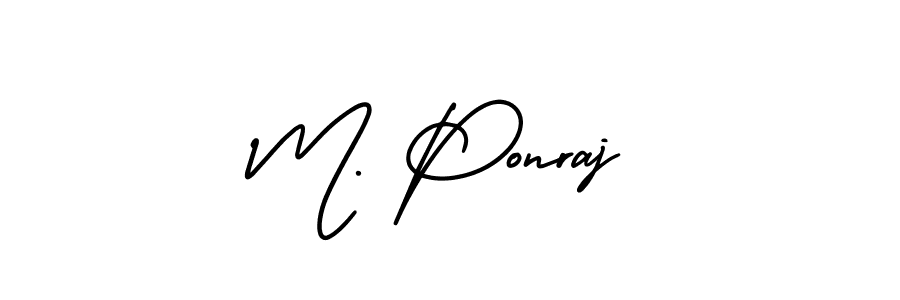 How to make M. Ponraj signature? AmerikaSignatureDemo-Regular is a professional autograph style. Create handwritten signature for M. Ponraj name. M. Ponraj signature style 3 images and pictures png