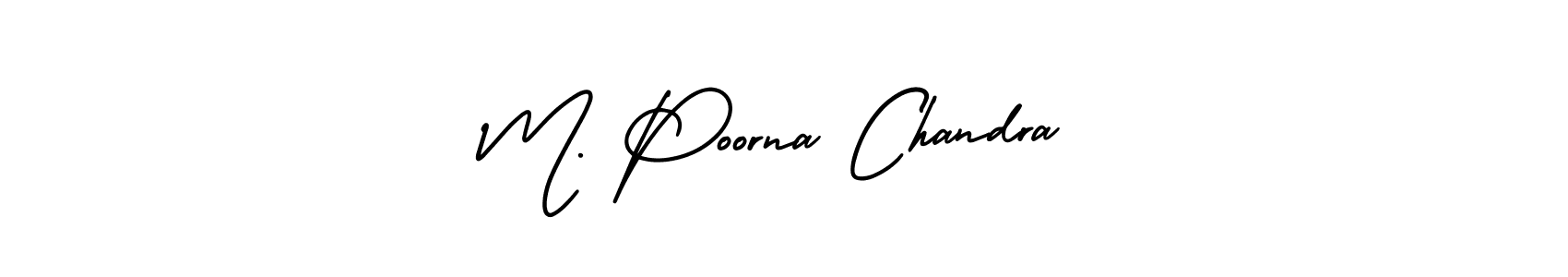 How to Draw M. Poorna Chandra signature style? AmerikaSignatureDemo-Regular is a latest design signature styles for name M. Poorna Chandra. M. Poorna Chandra signature style 3 images and pictures png