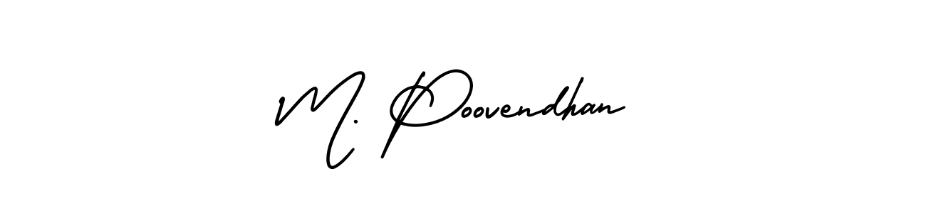 How to make M. Poovendhan signature? AmerikaSignatureDemo-Regular is a professional autograph style. Create handwritten signature for M. Poovendhan name. M. Poovendhan signature style 3 images and pictures png