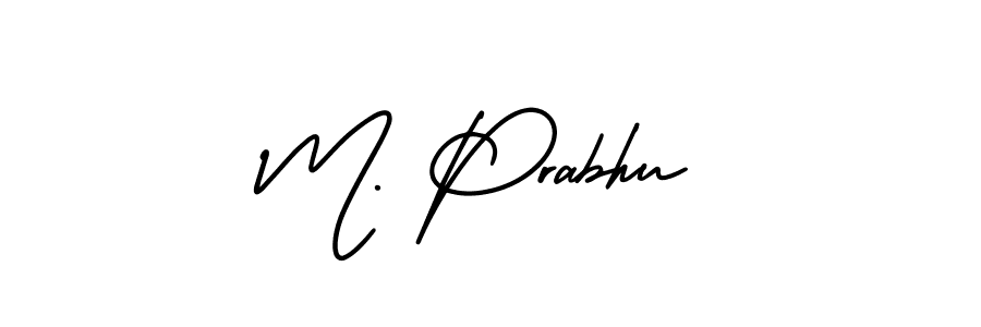 Make a beautiful signature design for name M. Prabhu. With this signature (AmerikaSignatureDemo-Regular) style, you can create a handwritten signature for free. M. Prabhu signature style 3 images and pictures png