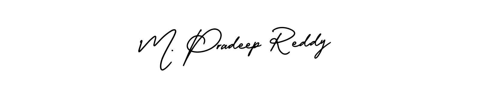 Create a beautiful signature design for name M. Pradeep Reddy. With this signature (AmerikaSignatureDemo-Regular) fonts, you can make a handwritten signature for free. M. Pradeep Reddy signature style 3 images and pictures png