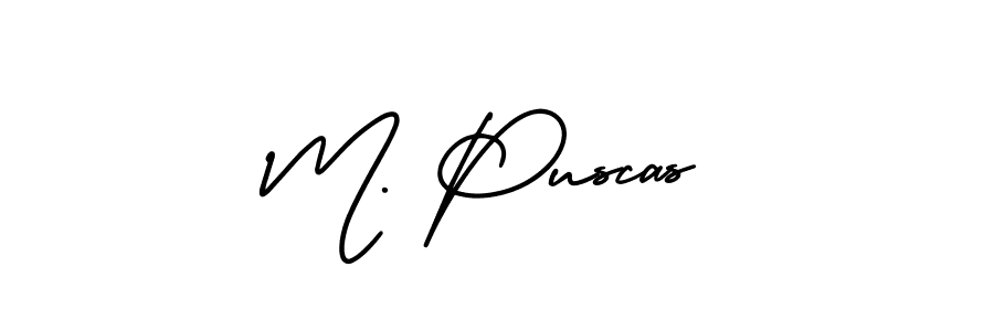 How to Draw M. Puscas signature style? AmerikaSignatureDemo-Regular is a latest design signature styles for name M. Puscas. M. Puscas signature style 3 images and pictures png