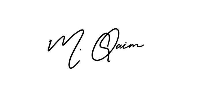 Create a beautiful signature design for name M. Qaim. With this signature (AmerikaSignatureDemo-Regular) fonts, you can make a handwritten signature for free. M. Qaim signature style 3 images and pictures png