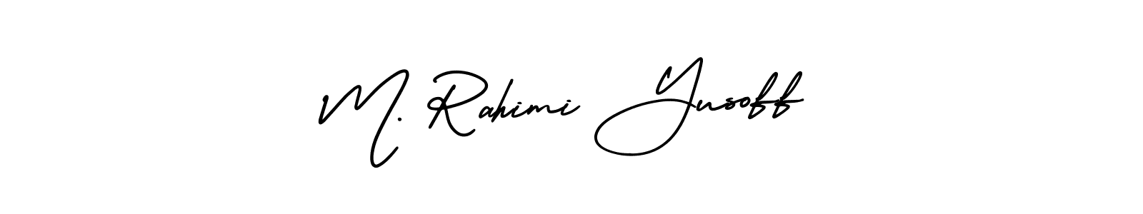 It looks lik you need a new signature style for name M. Rahimi Yusoff. Design unique handwritten (AmerikaSignatureDemo-Regular) signature with our free signature maker in just a few clicks. M. Rahimi Yusoff signature style 3 images and pictures png