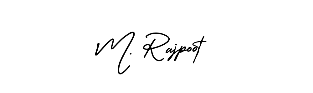 if you are searching for the best signature style for your name M. Rajpoot. so please give up your signature search. here we have designed multiple signature styles  using AmerikaSignatureDemo-Regular. M. Rajpoot signature style 3 images and pictures png