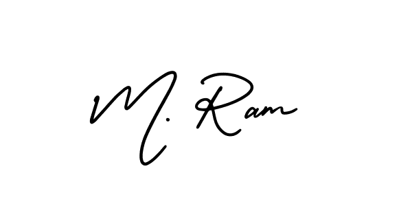 AmerikaSignatureDemo-Regular is a professional signature style that is perfect for those who want to add a touch of class to their signature. It is also a great choice for those who want to make their signature more unique. Get M. Ram name to fancy signature for free. M. Ram signature style 3 images and pictures png