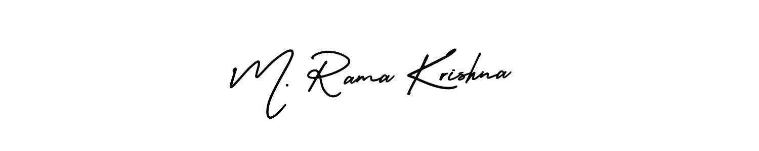 You should practise on your own different ways (AmerikaSignatureDemo-Regular) to write your name (M. Rama Krishna) in signature. don't let someone else do it for you. M. Rama Krishna signature style 3 images and pictures png