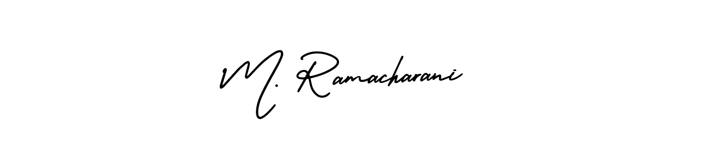Make a beautiful signature design for name M. Ramacharani. With this signature (AmerikaSignatureDemo-Regular) style, you can create a handwritten signature for free. M. Ramacharani signature style 3 images and pictures png
