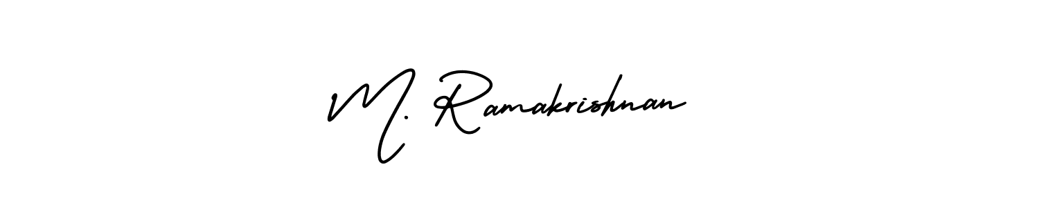 Create a beautiful signature design for name M. Ramakrishnan. With this signature (AmerikaSignatureDemo-Regular) fonts, you can make a handwritten signature for free. M. Ramakrishnan signature style 3 images and pictures png