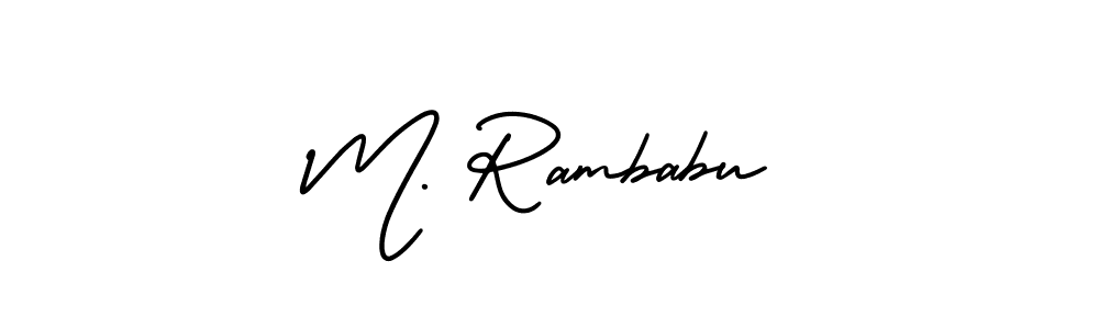 Check out images of Autograph of M. Rambabu name. Actor M. Rambabu Signature Style. AmerikaSignatureDemo-Regular is a professional sign style online. M. Rambabu signature style 3 images and pictures png