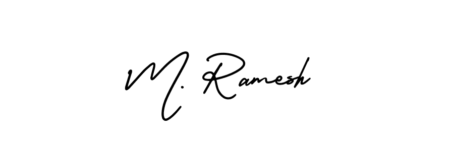 How to Draw M. Ramesh signature style? AmerikaSignatureDemo-Regular is a latest design signature styles for name M. Ramesh. M. Ramesh signature style 3 images and pictures png