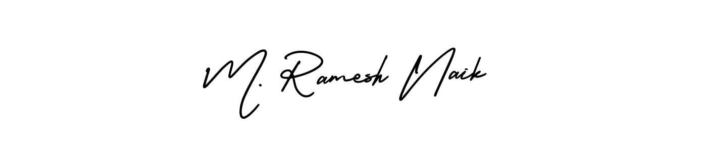 Create a beautiful signature design for name M. Ramesh Naik. With this signature (AmerikaSignatureDemo-Regular) fonts, you can make a handwritten signature for free. M. Ramesh Naik signature style 3 images and pictures png