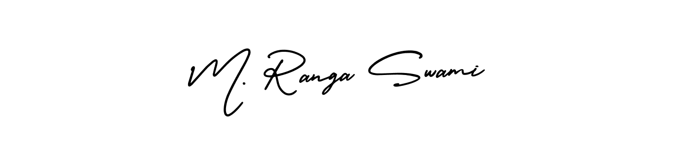 How to make M. Ranga Swami signature? AmerikaSignatureDemo-Regular is a professional autograph style. Create handwritten signature for M. Ranga Swami name. M. Ranga Swami signature style 3 images and pictures png