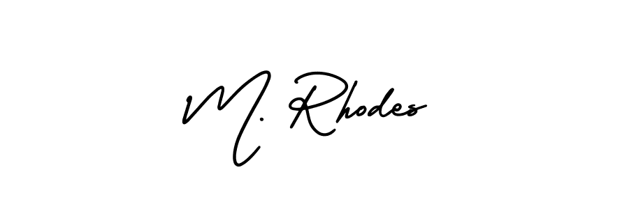 It looks lik you need a new signature style for name M. Rhodes. Design unique handwritten (AmerikaSignatureDemo-Regular) signature with our free signature maker in just a few clicks. M. Rhodes signature style 3 images and pictures png