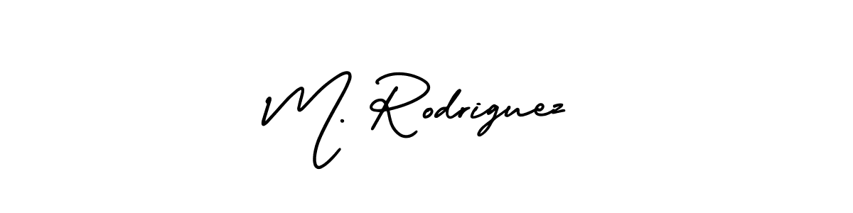 You should practise on your own different ways (AmerikaSignatureDemo-Regular) to write your name (M. Rodriguez) in signature. don't let someone else do it for you. M. Rodriguez signature style 3 images and pictures png