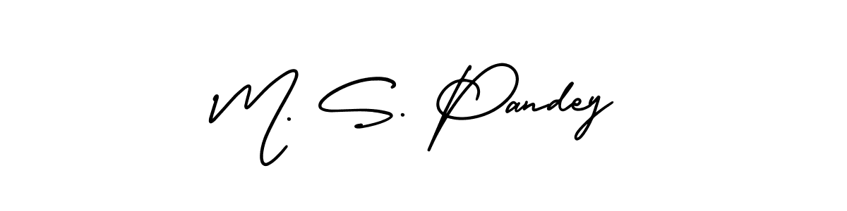 Create a beautiful signature design for name M. S. Pandey. With this signature (AmerikaSignatureDemo-Regular) fonts, you can make a handwritten signature for free. M. S. Pandey signature style 3 images and pictures png