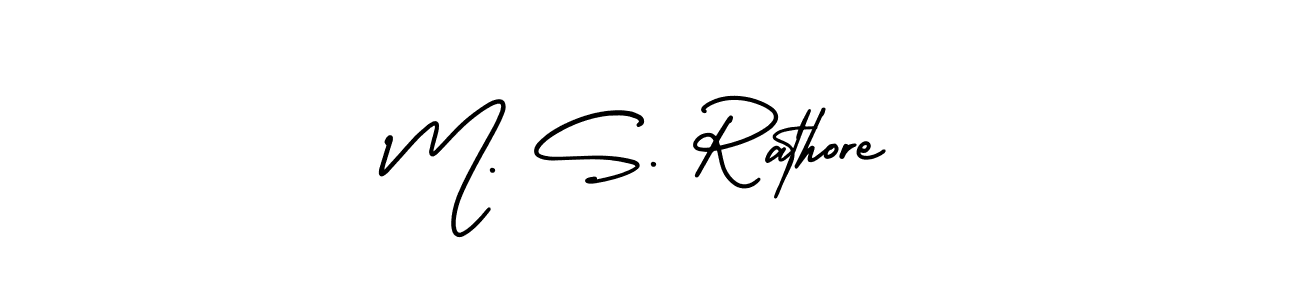 Create a beautiful signature design for name M. S. Rathore. With this signature (AmerikaSignatureDemo-Regular) fonts, you can make a handwritten signature for free. M. S. Rathore signature style 3 images and pictures png