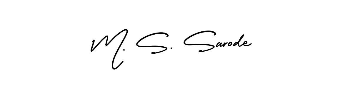 M. S. Sarode stylish signature style. Best Handwritten Sign (AmerikaSignatureDemo-Regular) for my name. Handwritten Signature Collection Ideas for my name M. S. Sarode. M. S. Sarode signature style 3 images and pictures png
