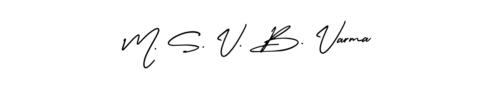 Also You can easily find your signature by using the search form. We will create M. S. V. B. Varma name handwritten signature images for you free of cost using AmerikaSignatureDemo-Regular sign style. M. S. V. B. Varma signature style 3 images and pictures png