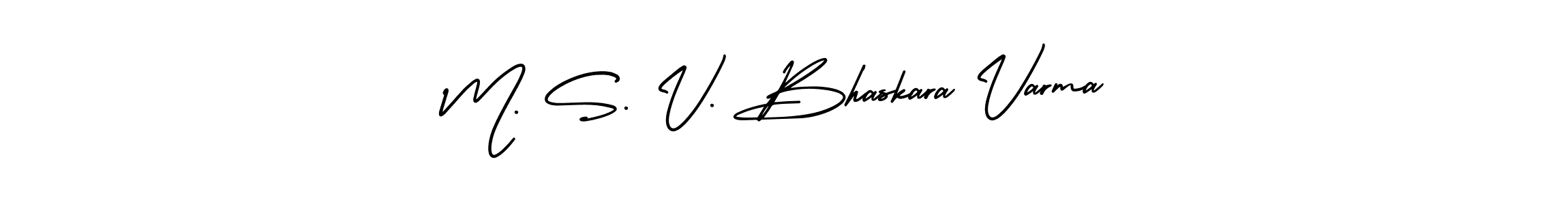 Also You can easily find your signature by using the search form. We will create M. S. V. Bhaskara Varma name handwritten signature images for you free of cost using AmerikaSignatureDemo-Regular sign style. M. S. V. Bhaskara Varma signature style 3 images and pictures png