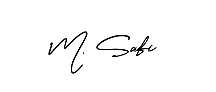 Also You can easily find your signature by using the search form. We will create M. Safi name handwritten signature images for you free of cost using AmerikaSignatureDemo-Regular sign style. M. Safi signature style 3 images and pictures png