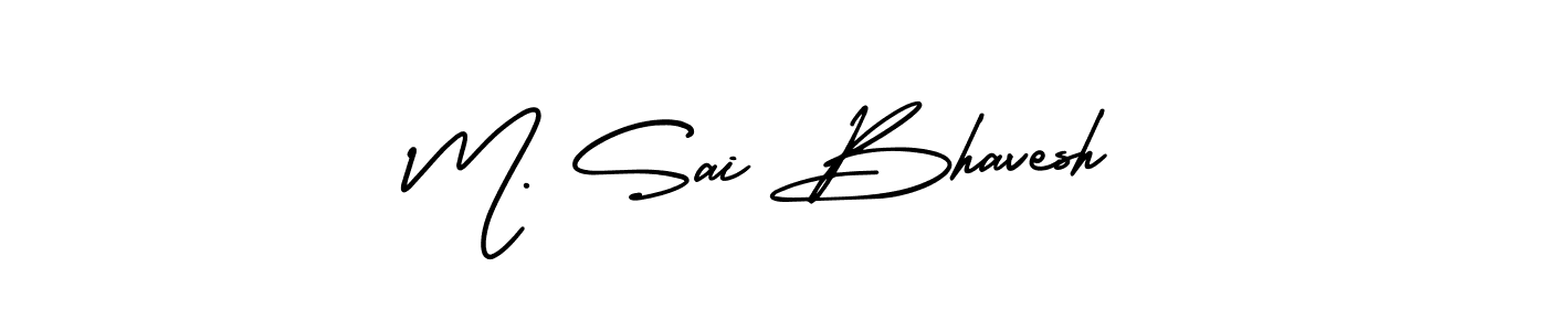 Make a beautiful signature design for name M. Sai Bhavesh. Use this online signature maker to create a handwritten signature for free. M. Sai Bhavesh signature style 3 images and pictures png