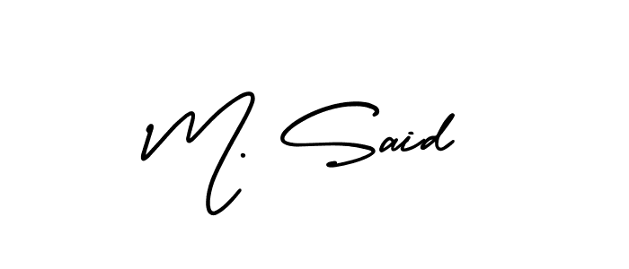 Use a signature maker to create a handwritten signature online. With this signature software, you can design (AmerikaSignatureDemo-Regular) your own signature for name M. Said. M. Said signature style 3 images and pictures png
