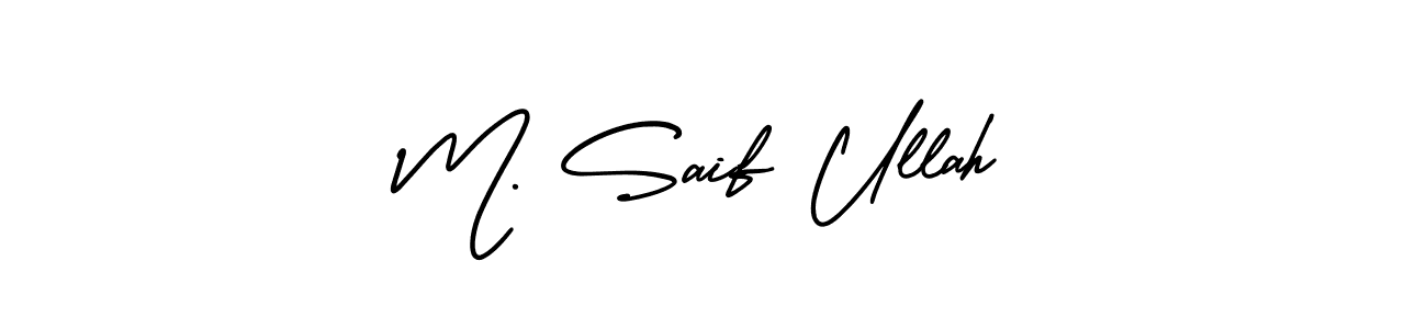 AmerikaSignatureDemo-Regular is a professional signature style that is perfect for those who want to add a touch of class to their signature. It is also a great choice for those who want to make their signature more unique. Get M. Saif Ullah name to fancy signature for free. M. Saif Ullah signature style 3 images and pictures png