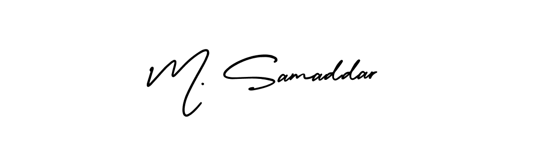 Make a beautiful signature design for name M. Samaddar. Use this online signature maker to create a handwritten signature for free. M. Samaddar signature style 3 images and pictures png