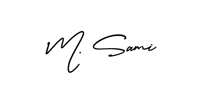 Check out images of Autograph of M. Sami name. Actor M. Sami Signature Style. AmerikaSignatureDemo-Regular is a professional sign style online. M. Sami signature style 3 images and pictures png